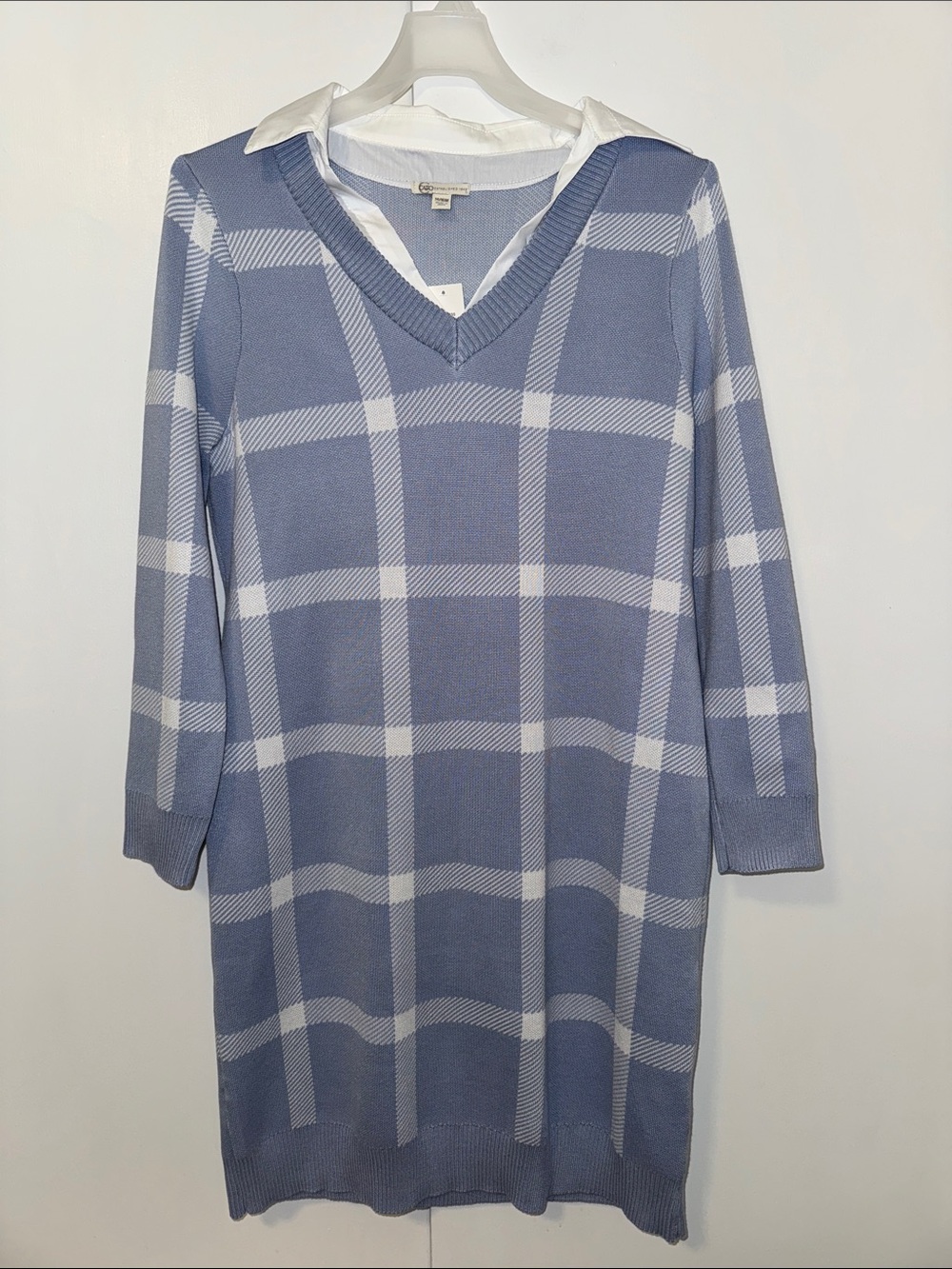 CATO Knit Sweater Dress Long Sleeve w Collar Women’s 14-16 NEW